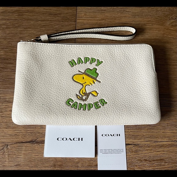 COACH-NWT Woodstock Leather Wristlet - Picture 13 of 13